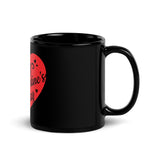 Happy Valentine's Day Black Glossy Mug