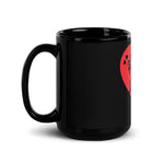 Happy Valentine's Day Black Glossy Mug