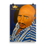 Tupac in Blue Poster