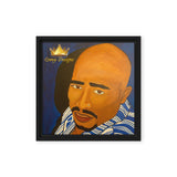 Tupac in Blue Framed canvas