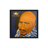 Tupac in Blue Framed canvas