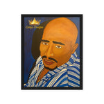 Tupac in Blue Framed canvas