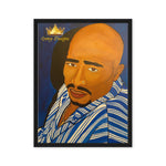 Tupac in Blue Framed canvas