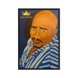 Tupac in Blue Framed canvas