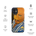 Tupac in Blue Tough iPhone case