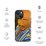 Tupac in Blue Tough iPhone case