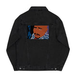 Tupac in Blue Unisex denim jacket from Lovey Designs