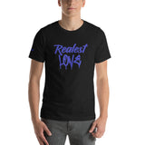 Realest Love Unisex t-shirt (Blue Letters)