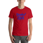 Realest Love Unisex t-shirt (Blue Letters)